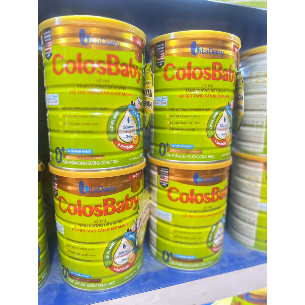 {Hot} Vitadairy Colosbaby Bio,Gold,IQ,D3K2,Vị Thanh Nhạt 800gr date 2027