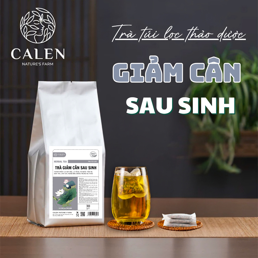 Trà giảm cân sau sinh Calen Nature Farm ích sữa, xổ mỡ, thải độc dưỡng da giúp săn chắc vòng eo
