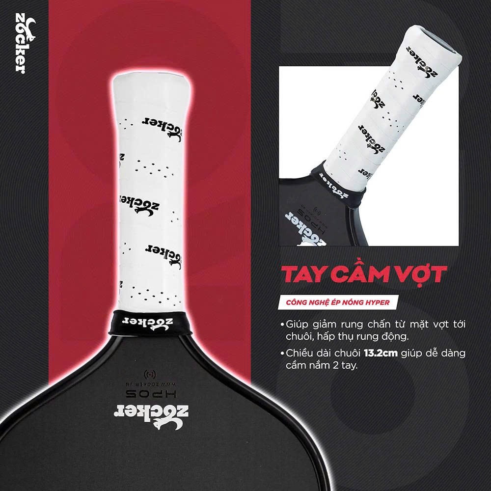 Vợt Pickleball Zocker HP05 Pro Series - Điểm Ngọt Rộng, Thiên Công Và Kiểm Soát Bóng Hoàn Hảo