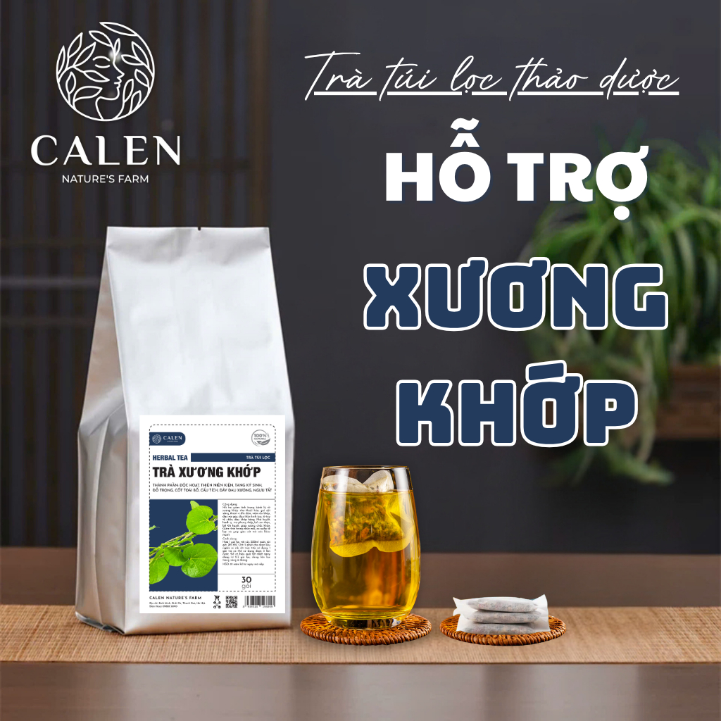 Trà xương khớp CALEN, Hỗ trợ giảm tình trạng về xương khớp, giảm tình trạng nhức mỏi, giúp xương cốt dẻo dai-Bịch 30 gói