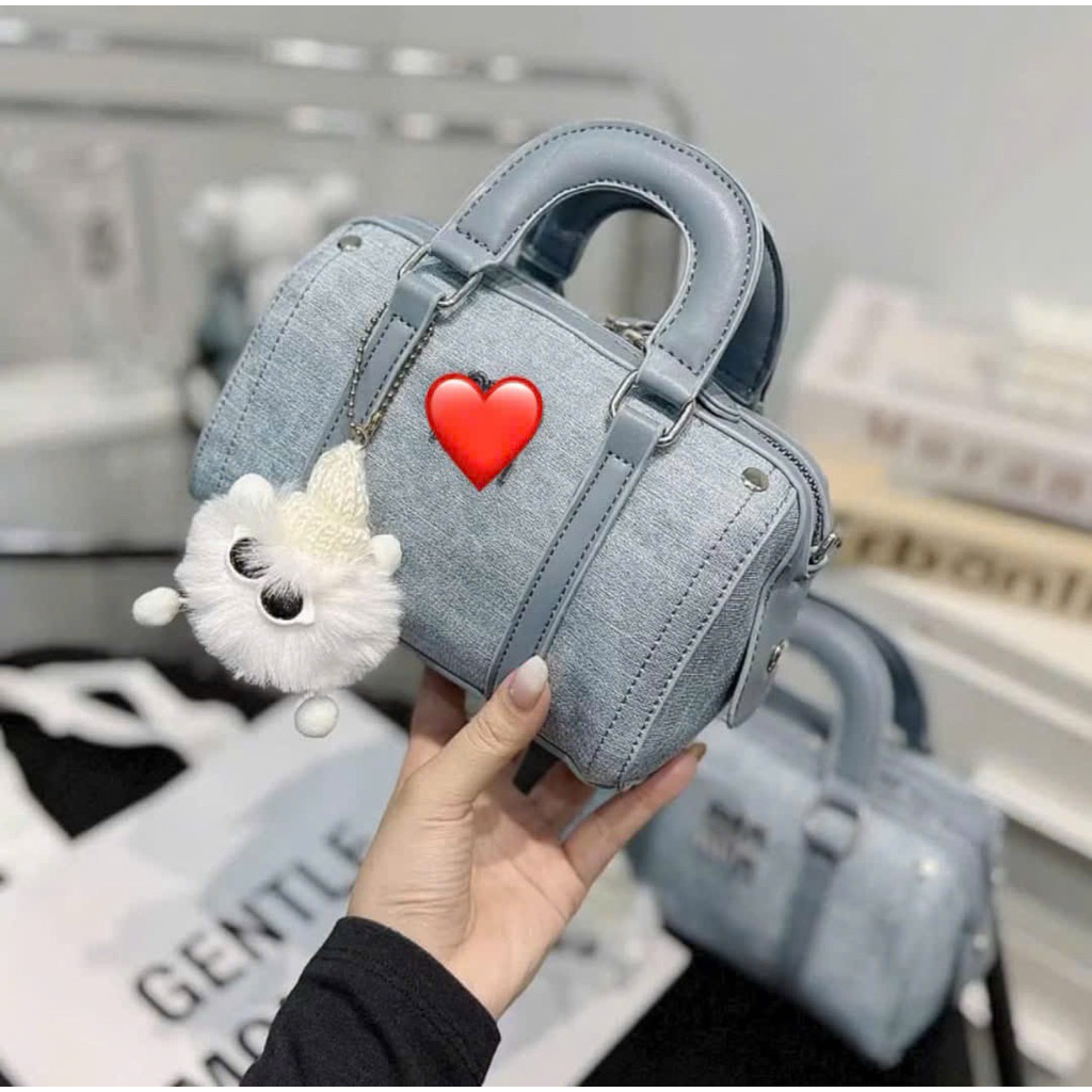 Túi trống Min tặng kèm CHARM GẤU siêu dễ thương đựng vừa đt
