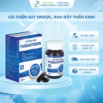 Viên Uống Bổ Thần Kinh FUSUVITARIN Cải Thiện Triệu Chứng Suy Nhược Thần Kinh, Mất Ngủ, Giúp Ngủ Ngon - 30 Viên/Hộp
