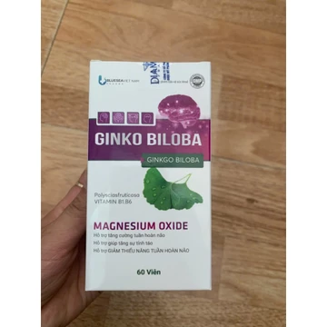 Ginkgo Biloba - Hỗ trợ tăng cường tuần hoàn não, giúp tăng sự tỉnh táo, giảm thiểu năng tuần hoàn não.