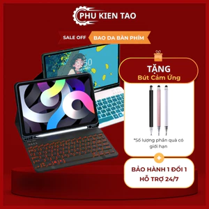 Bao da ipad có bàn phím LED ngăn đựng bút Silicon cực chất ốp ipad Air 4/Pro 11/10.5/9.7/Gen 5/6/7/8/9/10/Air 1/2/3/4/5