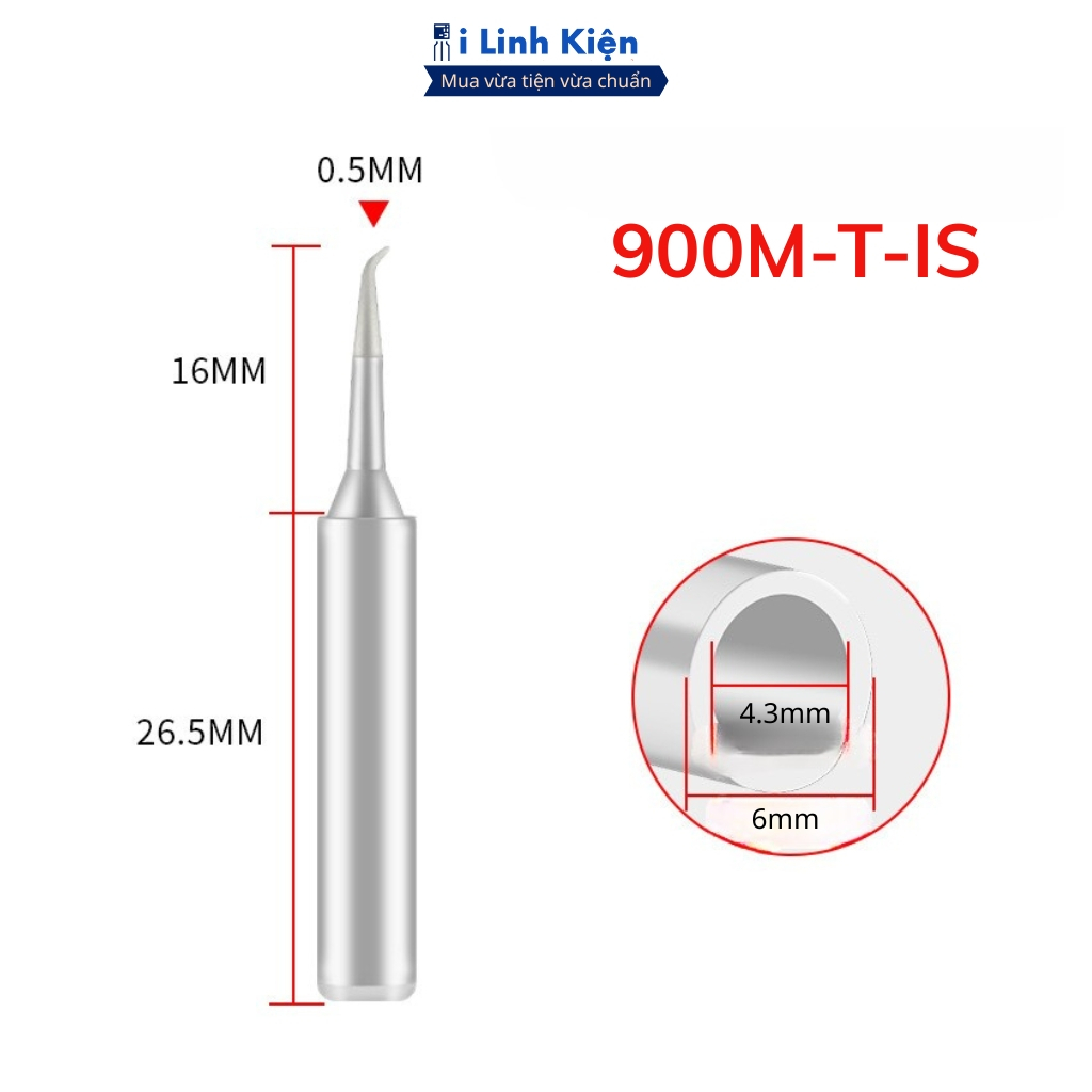 Mũi hàn cong không chì 936 loại XỊN cho đầu mỏ hàn chính hãng ilinhkien