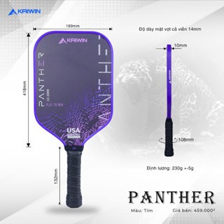 Vợt Pickleball Kaiwin + Gamicy 100% sợi carbon T300 T700, bề mặt vợt nhám đạt tiêu chuẩn thi đấu