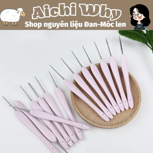 Kim móc len Jinlan anh đào cán nhựa dẻo