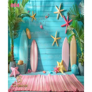 Phông nền biển xanh mây trời TS decor, background chụp ảnh, livestream decor quán cafe studio cao cấp