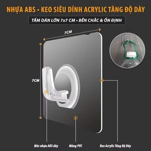Móc treo tường nhựa ABS chắc chắn, siêu dính