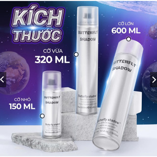 Gôm xịt tóc Butterfly Shadow 150ml 320ml 600ml Chính hãng,keo xịt tóc quốc dân, Gôm bạc giữ nếp tóc