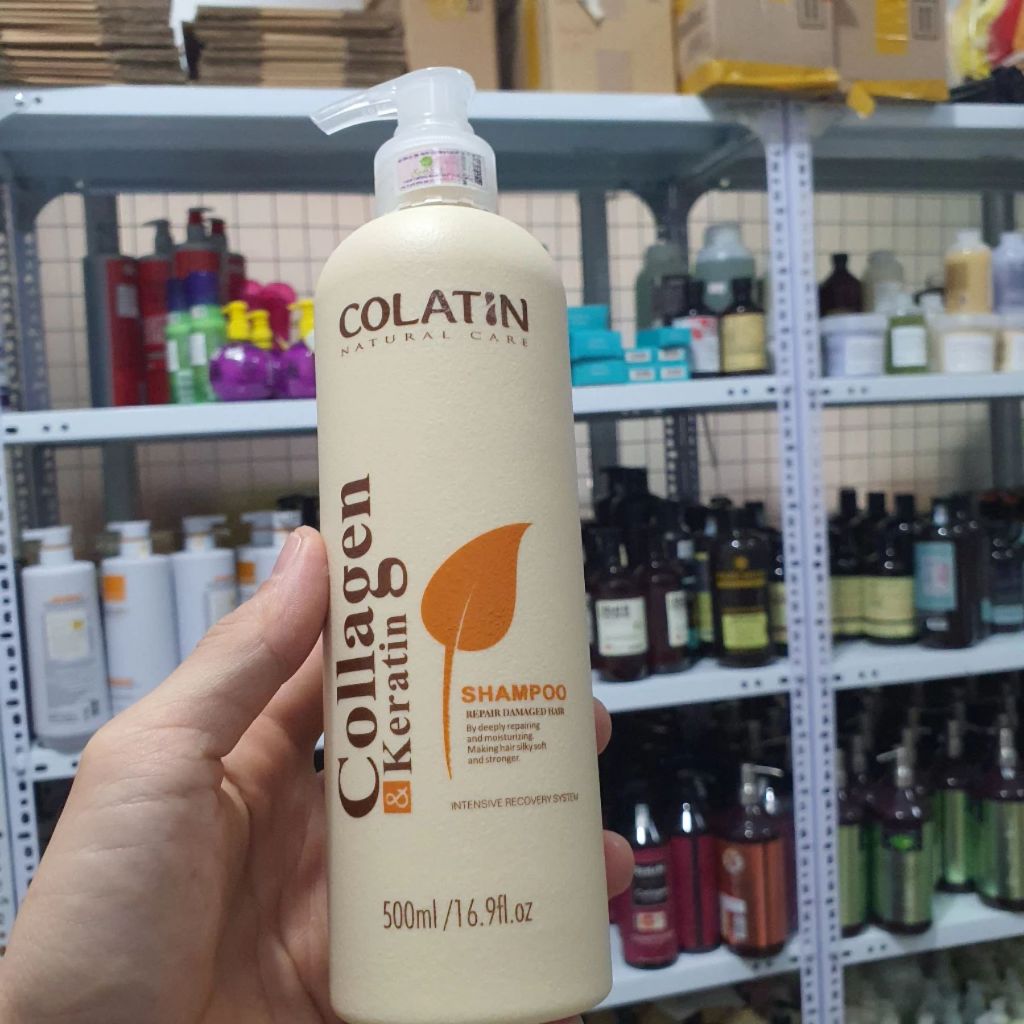 Cặp gội xả COLATIN 500ml -1000ml giúp mềm mượt, giảm rụng gãy rụng tóc, giảm dầu, giảm gàu