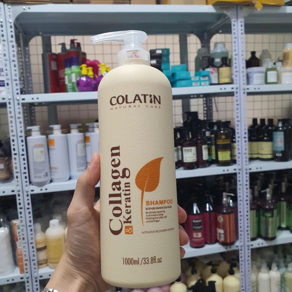 Cặp gội xả COLATIN 500ml -1000ml giúp mềm mượt, giảm rụng gãy rụng tóc, giảm dầu, giảm gàu