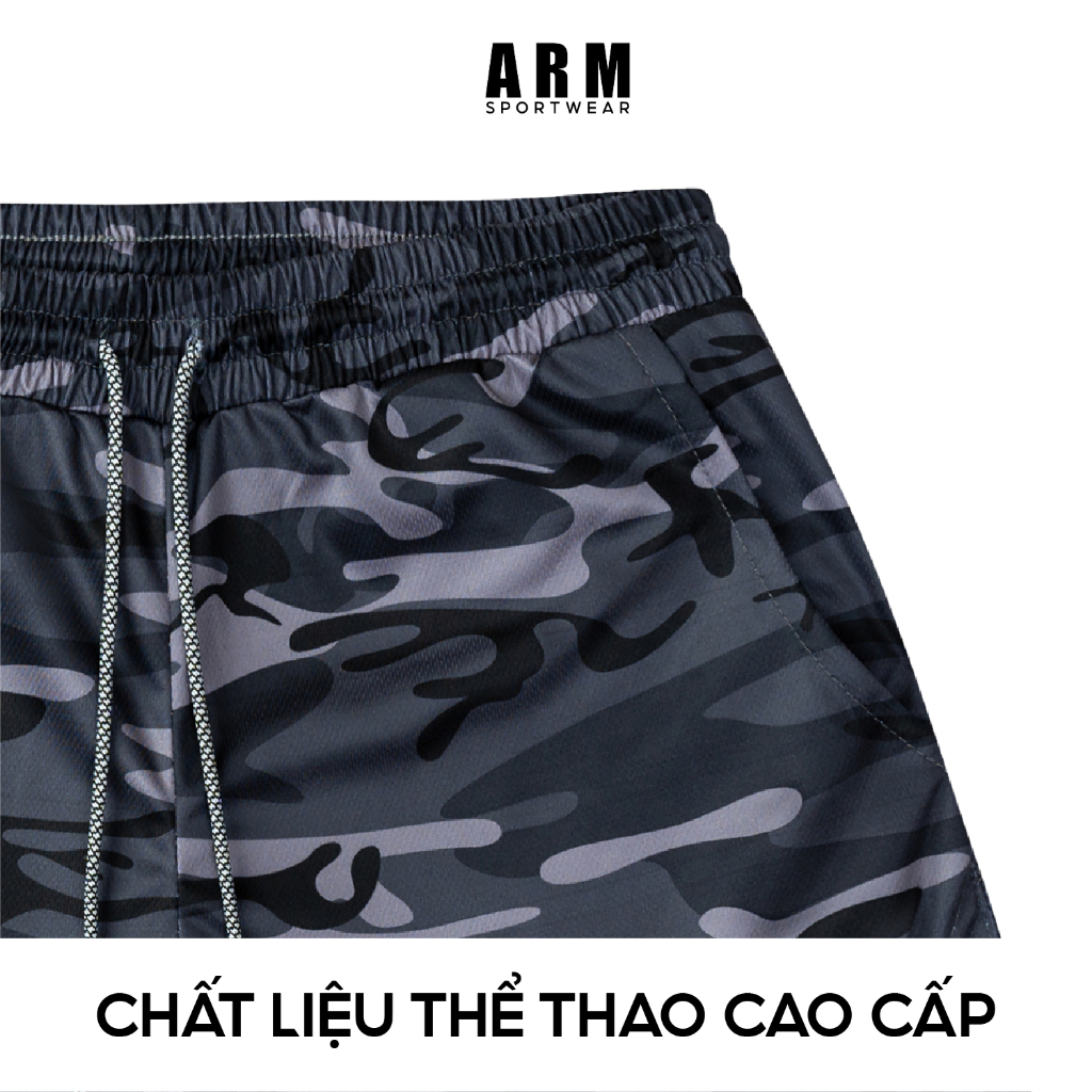 Quần Thể Thao Nam Camo 2 lớp ARM tập gym, chạy bộ thoáng khí, thấm hút mồ hôi và thoải mái vận động