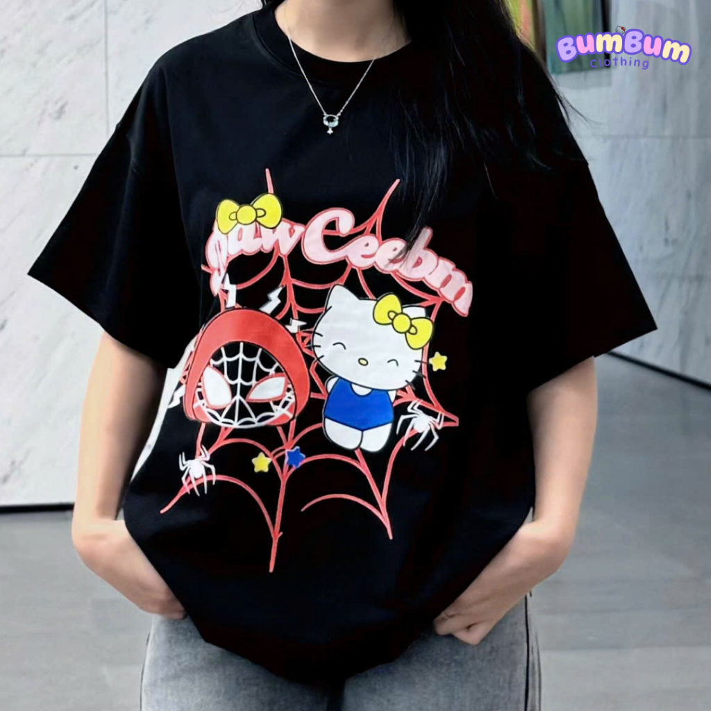 (DEAL MỞ BÁN)Áo HELLO KITTY nhện nam nữ 40 - 82kg