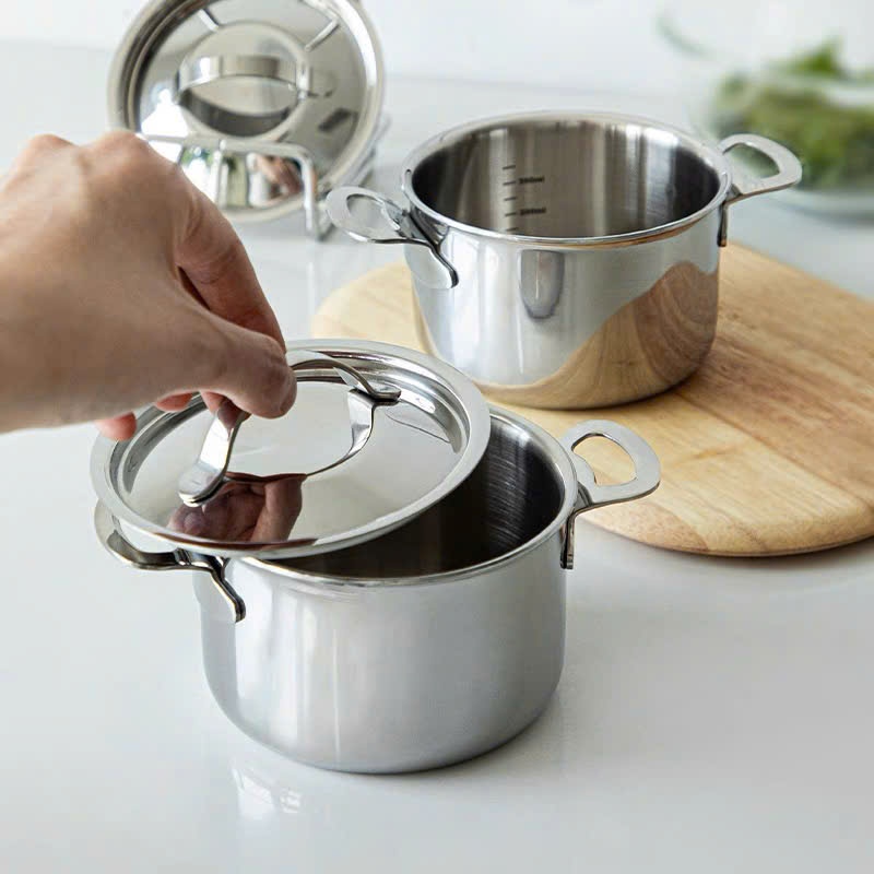 Nồi Mini 10cm Kèm Nắp Inox Cao Cấp