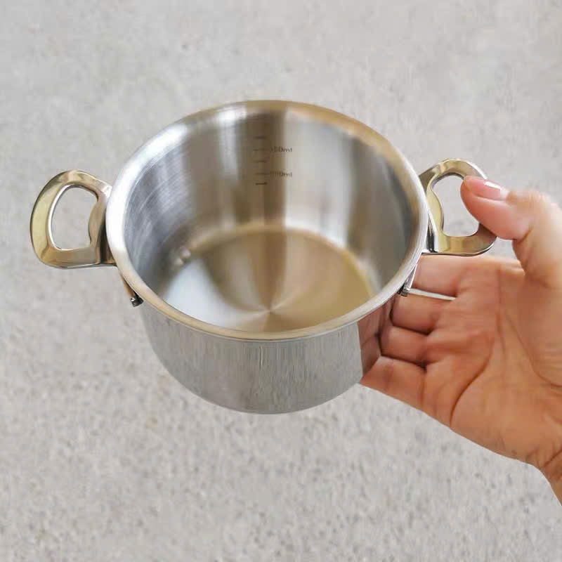 Nồi Mini 10cm Kèm Nắp Inox Cao Cấp