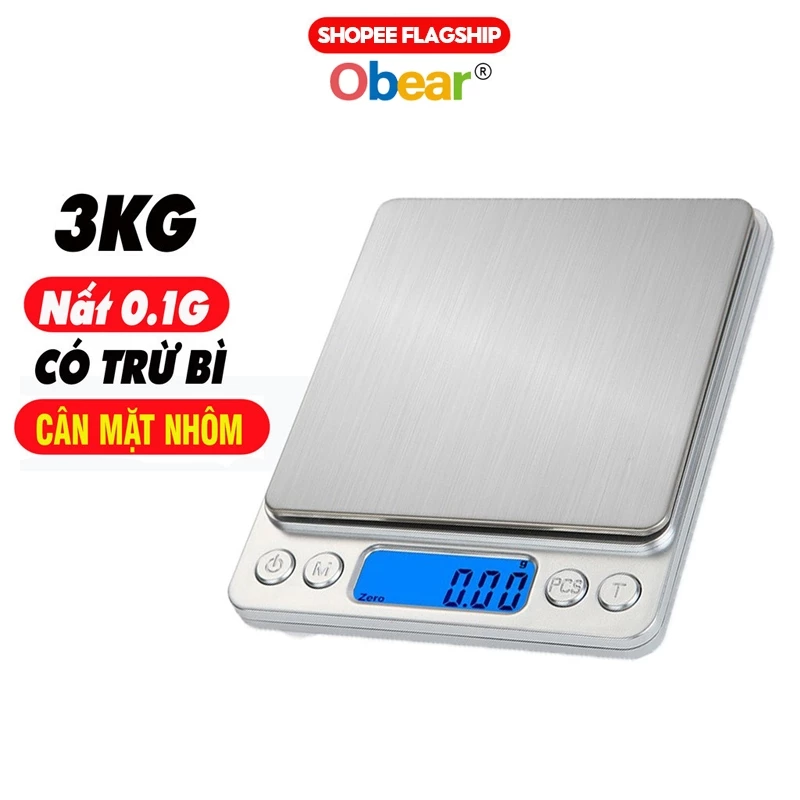 Cân tiểu ly điện tử 3Kg/0.1g dùng pha chế