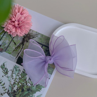 Kẹp Nơ Handmade Cho Bé Gái Vải Voan