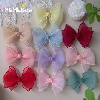 Kẹp Nơ Handmade Cho Bé Gái Vải Voan