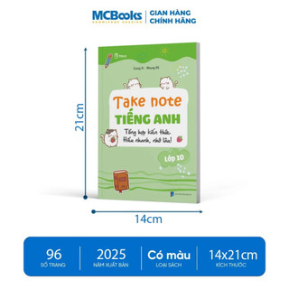 Sách - Tổng hợp kiến thức, hiểu nhanh nhớ lâu- Take note Tiếng Anh lớp 10, 11, 12
