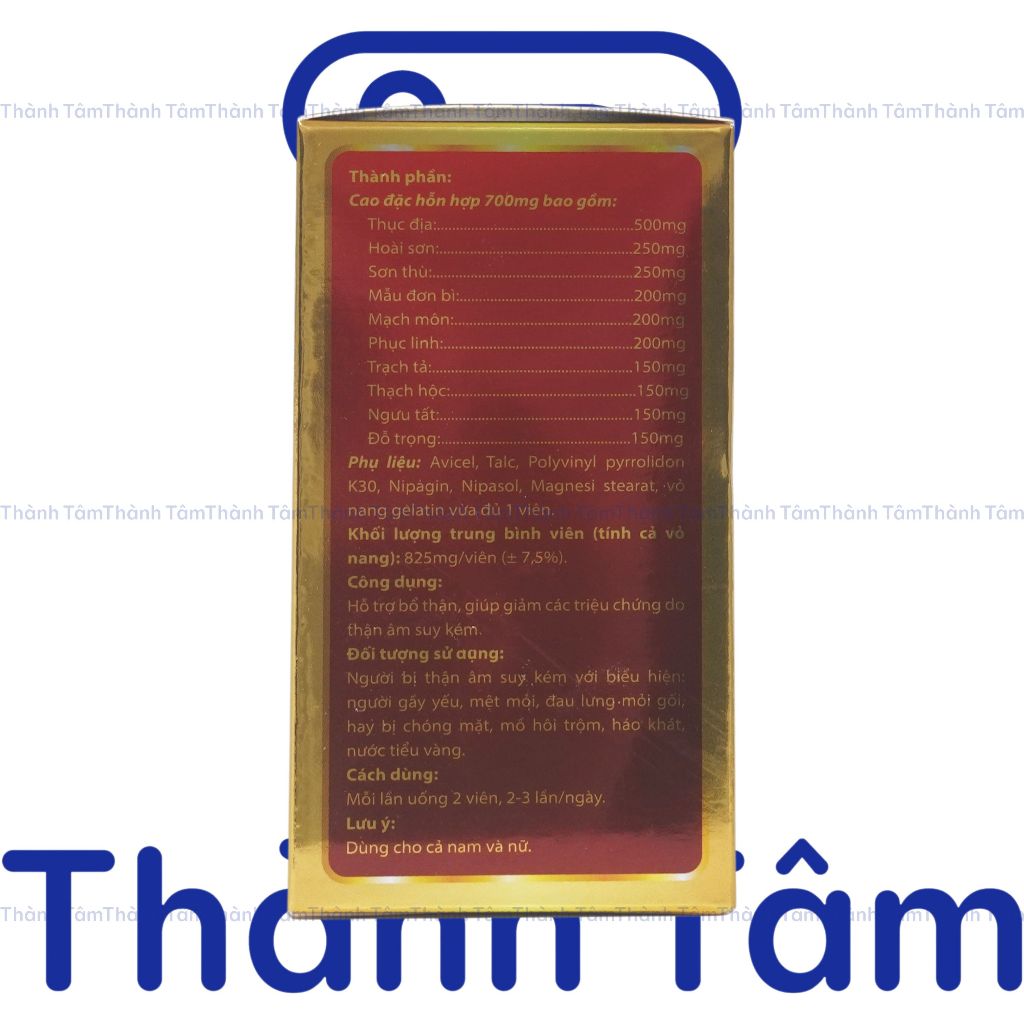 Viên uống BỔ THẬN ÂM hỗ trợ bổ thận, giảm các triệu chứng do thận suy kém – Hộp 30 viên