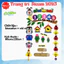 bé vui học toán , học toán mầm non,ranh góc Steam , Steam mầm non , Tranh góc , góc stream mầm non, tranh dán tường,