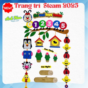 bé vui học toán , học toán mầm non,ranh góc Steam , Steam mầm non , Tranh góc , góc stream mầm non, tranh dán tường,