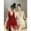 HT57 Váy ngủ sexy viền ren tiểu thư sang chảnh,váy ngủ lụa dáng xoè xẻ ngực gợi cảm HT57