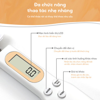 Cân tiểu ly dạng thìa 500g/0.1g màn hình LCD dùng cho nhà bếp