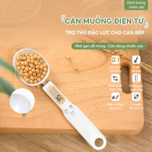 Cân điện tử tiểu ly dạng thìa, muỗng 500g/0.1,Bộ 6 thìa đong định lượng cân bột làm bánh