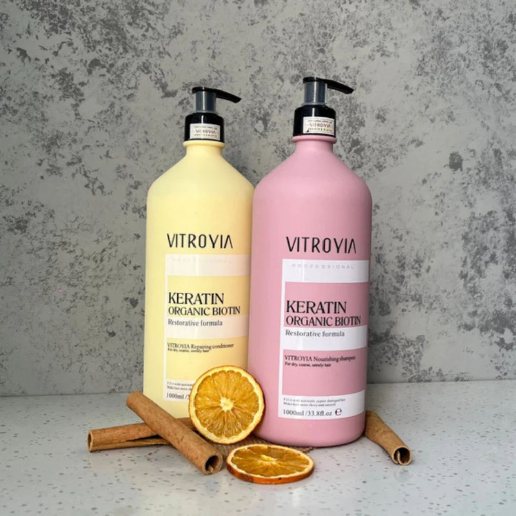 Cặp Dầu Gội Xả VITROYIA REPAIRING 1000ml | Dưỡng Tóc Mềm Mượt, Hỗ Trợ Phục Hồi Tóc Khô Xơ.
