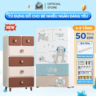 Tủ Quần Áo Cho Bé Dày Dặn Nhiều Ngăn, Tủ Đựng Đồ Có Khóa, Nhựa PP An Toàn, Bảo Hành 1 Năm