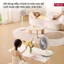 Quạt điện cây đặt sàn 7 cánh FUJIHOME SF3001 Nhập Khẩu, quạt mát để bàn 3 chế độ gió, điều khiển từ xa cảm ứng