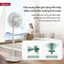 Quạt điện cây đặt sàn 7 cánh FUJIHOME SF3001 Nhập Khẩu, quạt mát để bàn 3 chế độ gió, điều khiển từ xa cảm ứng