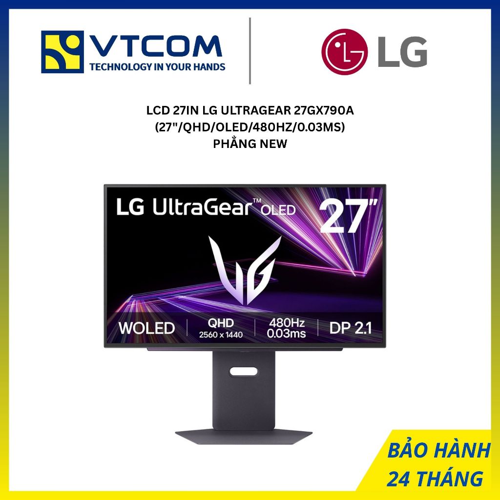 MÀN HÌNH LCD 27 INCH LG ULTRAGEAR 27GX790A (27 INCH/ QHD/ OLED/ 480Hz ...