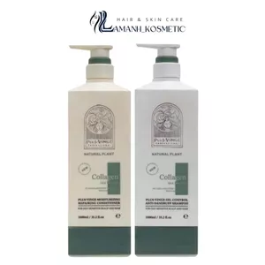Combo dầu gội xả Plus Vinge Collagen 1000ml giúp phục hồi, giảm gãy rụng tóc, giảm gàu, giảm dầu