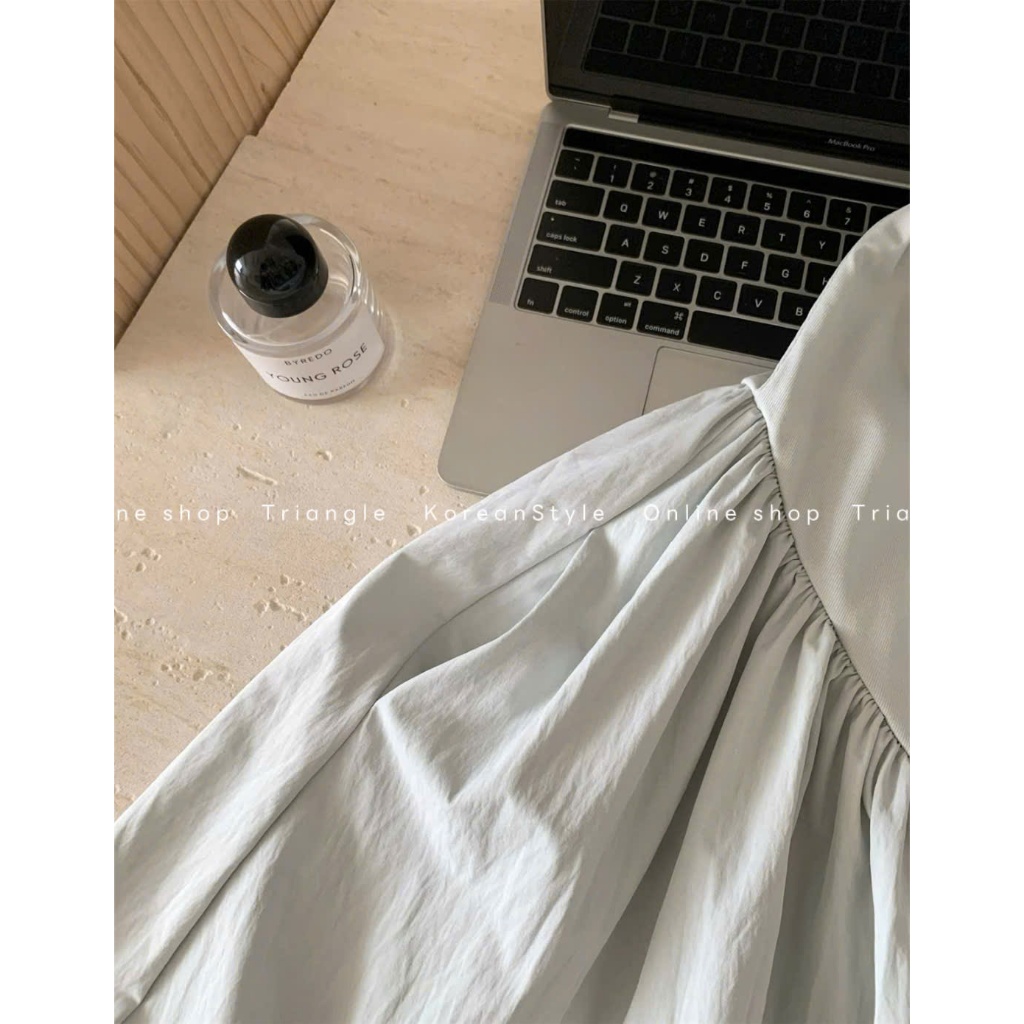 Triange - Basic Dress (Cân nhắc kỹ, return is not welcomed)- Đầm thun Hàn Quốc dành cho mùa hè thanh lịch