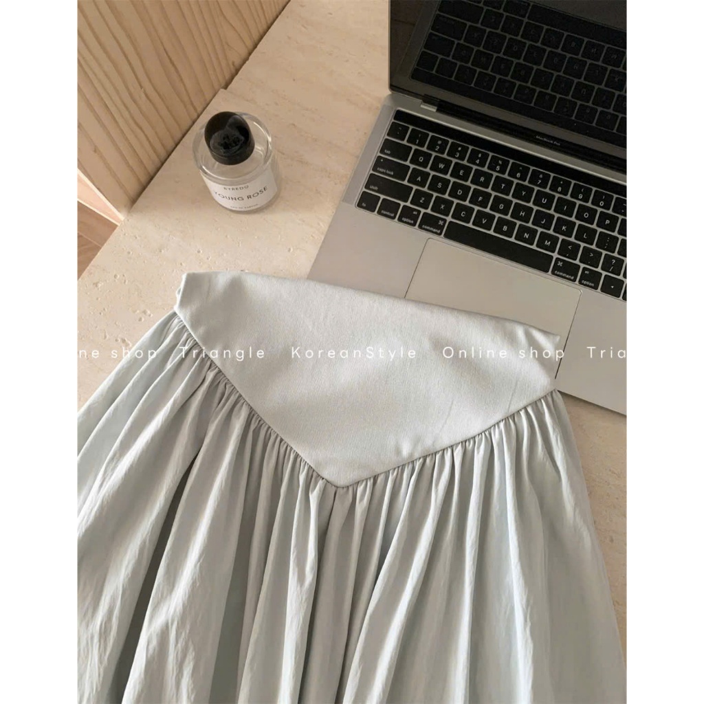 Triange - Basic Dress (Cân nhắc kỹ, return is not welcomed)- Đầm thun Hàn Quốc dành cho mùa hè thanh lịch