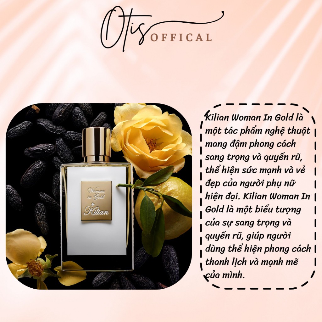 Nước Hoa Chiết 10ml Nữ Kilian Woman In Gold (trắng) Hương Thơm Sang trọng, Quyến rũ, Nổi bật