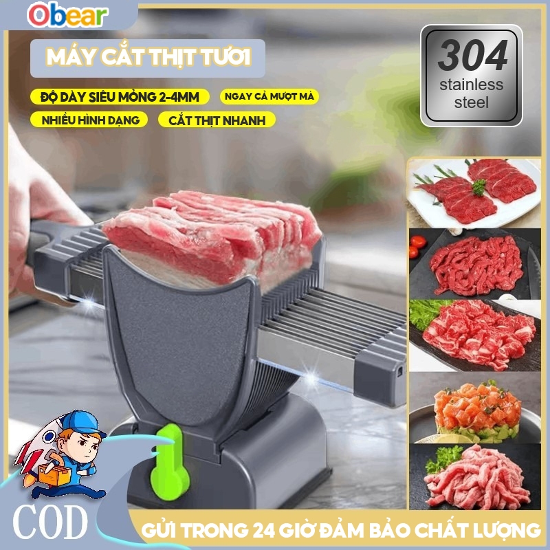 Thép không gỉ đa năng Máy cắt thịt cầm tay Dicer với người giữ, máy mài sắc, bàn chải & tấm
