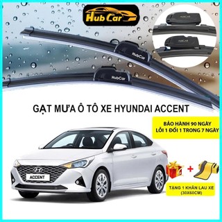 Gạt Mưa Ô Tô Hyundai Accent Cao Cấp HubCar Thân Mềm Không Xương Gạt Sạch Êm Ái Hiệu Suất Tối Ưu