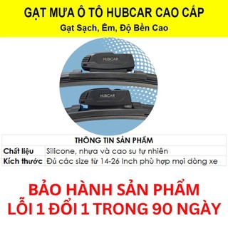 Gạt Mưa Ô Tô Vinfast VF5 Cao Cấp HubCar Thân Mềm Không Xương Gạt Sạch Êm Ái Tăng Hiệu Suất Tối Ưu
