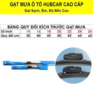 Gạt Mưa Ô Tô Vinfast VF5 Cao Cấp HubCar Thân Mềm Không Xương Gạt Sạch Êm Ái Tăng Hiệu Suất Tối Ưu