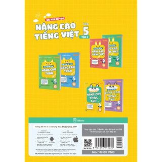 Sách - Tham khảo lớp 5 - Combo Bài Tập Bổ Trợ Nâng Cao Toán - Tiếng Việt - Tiếng Anh Lớp 5 (Tập 1+Tập 2) - TKBooks