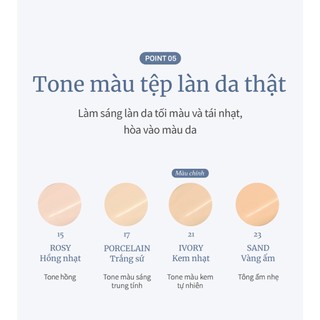 Cushion lì kiềm dầu thuần chay hince Second Skin Mesh & Matte Cushion 12g