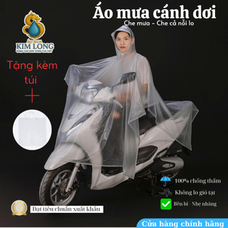 Áo Mưa Mù Cánh Dơi - Rộng Rãi, Thoáng Mát, Che Chắn Toàn Diện