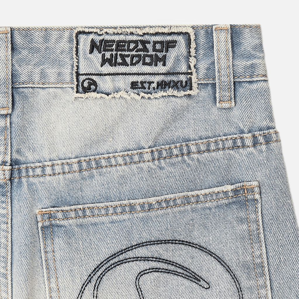 Quần Jeans NEEDS OF WISDOM Wide Fit Jeans - Blue - Local Brand Chính Hãng | BigBuy360 - bigbuy360.vn