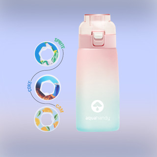 Bình Nước Hương Trái Cây AQUA HANDY 600ML Màu Hồng 0 Đường 0 Calo Air Water