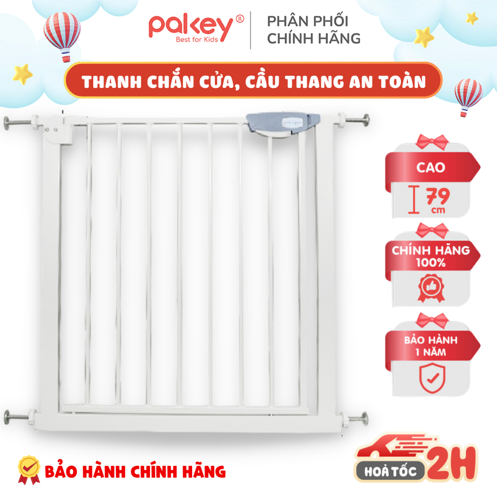 [Hỏa Tốc HCM] Thanh Chắn Cửa Pakey - Thanh Chắn Cầu Thang Không Khoan Đục - Đa Dạng Kích Thước An Toàn Cho Bé