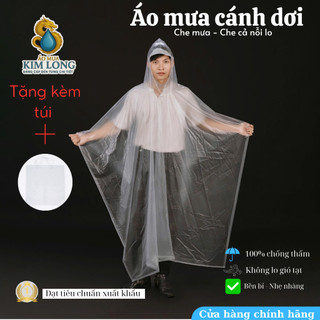 Áo Mưa Mù Cánh Dơi - Rộng Rãi, Thoáng Mát, Che Chắn Toàn Diện